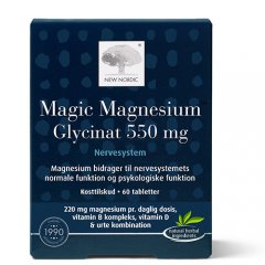 Magnio glicinatas NEW NORDIC MAGIC MAGNESIUM GLYCINAT, 60 tab.