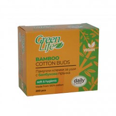 Green Life Bamboo higieniniai vatos krapštukai ausims N200