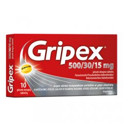 Gripex 500/30/15mg plėvele dengtos tabletės N10