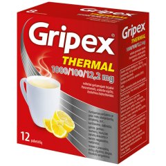 Milteliai geriamajam tirpalui GRIPEX THERMAL, 1000/100/12,2 mg, 12 vnt.