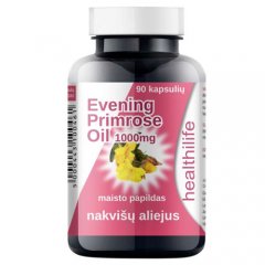 Healthilife Evening Primrose Oil nakvišų aliejaus kapsulės, N90