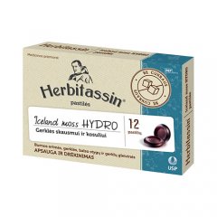 Herbitassin Iceland moss Hydro gerklės pastilės N12