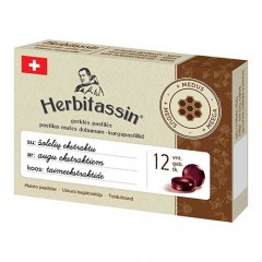Herbitassin gerklės pastilės su žolelių ekstraktu + medus N12
