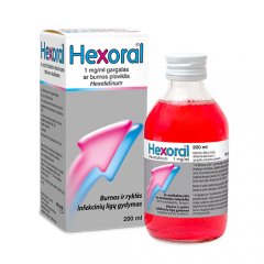 Hexoral 1 mg/ml gargalas ar burnos ploviklis