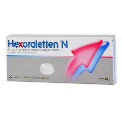 Hexoraletten N kietosios pastilės, N20