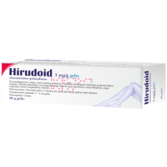 Priešuždegiminis gelis HIRUDOID 3mg/g, 40 g