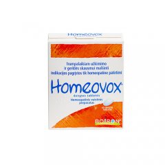 Homeovox tabletės nuo užkimimo ir gerklės skausmo, N60 