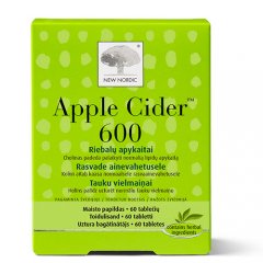 Riebalų apykaitai NEW NORDIC APPLE CIDER 600, 60 tab.