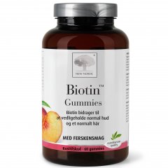 Guminukai su biotinu NEW NORDIC BIOTIN GUMMIES, 60 vnt.