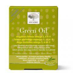 Augalinės kilmės omega rūgštys NEW NORDIC GREEN OIL , 60 tab.