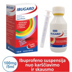 Ibugard 100 mg/5 ml geriamioji suspensija, 120 ml