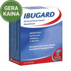 Ibugard 200 mg minkštosios kapsulės, N10