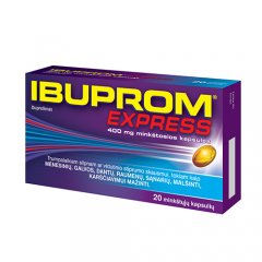 Ibuprom Express 400 mg minkštosios kapsulės, N20