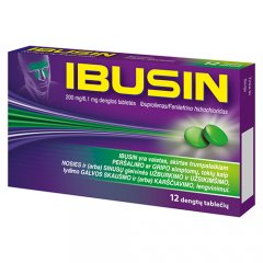 Ibusin 200mg/6,1mg dengtos tabletės N12