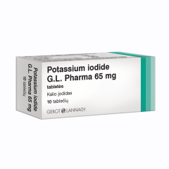 Potassium iodide G.L. Pharma 65mg tabletės N10