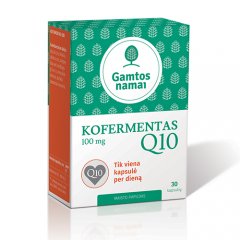 Kofermentas Q10 100mg kapsulės N30