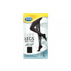 Kompresinės pėdkelnės "Scholl Light Legs" 20 DEN, Juoda spalva, L dydis