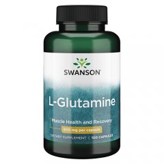 Swanson L-Glutaminas kapsulės, 500 mg, N100