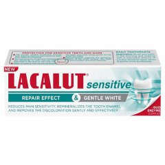 Lacalut Sensitive dantenų apsauga ir švelnus dantų balinimas, dantų pasta 75ml