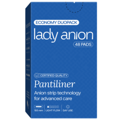 Kasdieniniai įklotai su anijonų juostele LADY ANION, Nr. 48