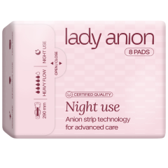 Naktiniai higieniniai paketai LADY ANION, 290 mm, 8 vnt.