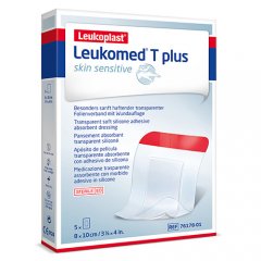 LEUKOPLAST Leukomed T Plus Skin Sensitive skaidrus lipnus sterilus absorbuojantis tvarstis 8cmx10cm N5 76178