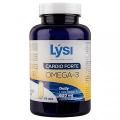 Lysi Omega-3 Cardio forte žuvų taukai kapsulėse N120
