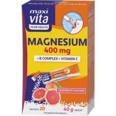 Magnis 400mg + B grupės kompleksas + vitaminas C, MAGNESIUM, 20 pak.