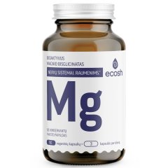 Bioaktyvus magnio bisglicinatas su vitaminu B6 ECOSH, 90 kapsulių