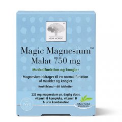 Magnio malatas NEW NORDIC MAGIC MAGNESIUM MALAT, 60 tab.