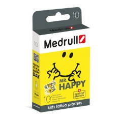 Medrull vaikiški pleistrai Mr. Happy, atsparūs vandeniui, N10