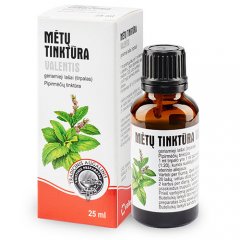 Mėtų tinktūra Valentis, geriamieji lašai (Mėtų tinktūra BP), 25 ml