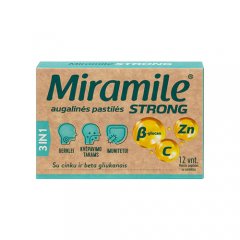 Miramile Strong su cinku ir beta gliukanais augalinės pastilės N12