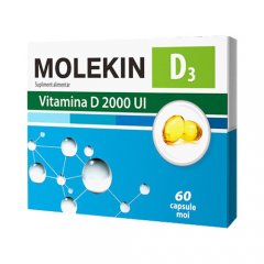 Vitaminas D3 MOLEKIN 2000 UI, 60 tablečių (Dovana)