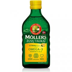 Moller's žuvų taukai, citrinų skonio, 250 ml 