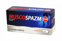 Muscospazm tabletės, N50