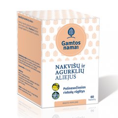 Nakvišų ir agurklių aliejus, kapsulės N60