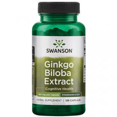 Swanson GINKGO BILOBA STANDARTIZUOTAS EKSTRAKTAS N120