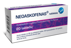 Neoaskofenas tabletės nuo skausmo, N20