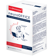 Protiniam ir fiziniam darbingumui BIOCHRONOSS NEUROOFFICE, 60 kaps.