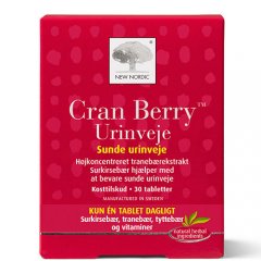 Šlapimo sistemai NEW NORDIC CRAN BERRY, 30 tab.