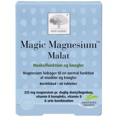 Magnio malatas NEW NORDIC MAGIC MAGNESIUM MALAT, 60 tab.