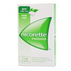 Nicorette Freshmint 2 mg kramtomoji guma, vaistinė, N30