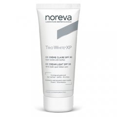 NOREVA Tonuojamasis, pigmentines dėmes šalinantis CC kremas TRIO WHITE XP SPF 30, 40 ml