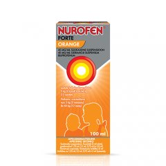 Nurofen Forte 40 mg/ml apelsinų skonio suspensija vaikams, 100 ml