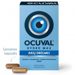 Akių drėgmei OCUVAL HYDRO MAX, 30 kaps.