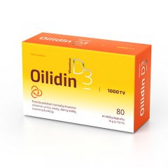 Oilidin Forte Vitaminas D3 1000TV minkštosios kapsulės N80