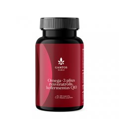 Omega-3 plius Resveratrolis, Q10 kapsulės N120