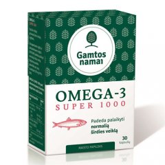 Omega-3 Super 1000mg kapsulės N30