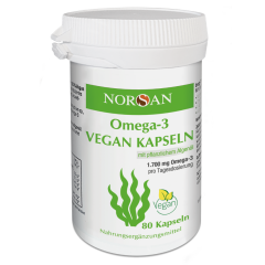 Kapsulės NORSAN OMEGA-3 VEGAN, 80 kapsulių 